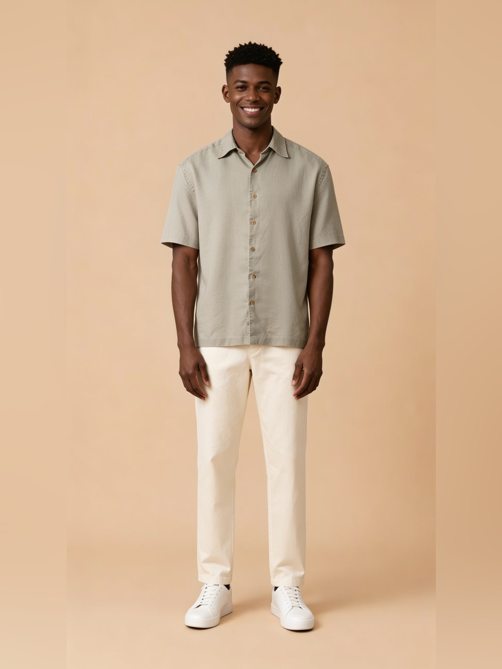 Perry Ellis Short Sleeve Button-Down Shirt